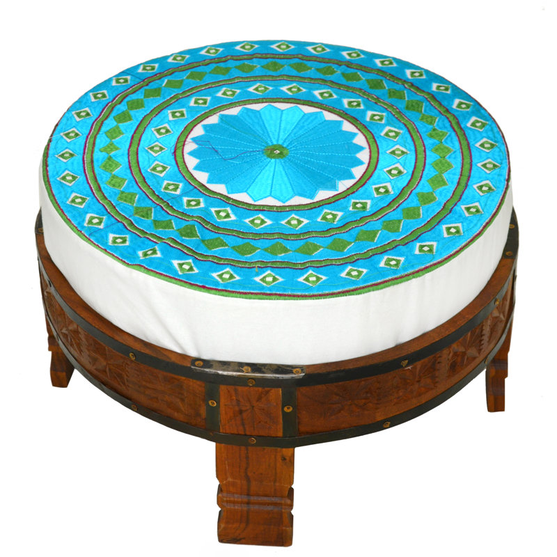 Divine Designs Embroidered Ottoman Wayfair